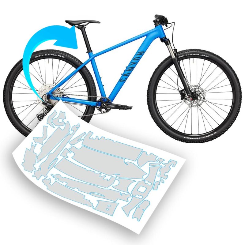 Pellicola protettiva telaio per bici Canyon Grand Canyon 5 | 6 2021 - 2024 29 Alloy