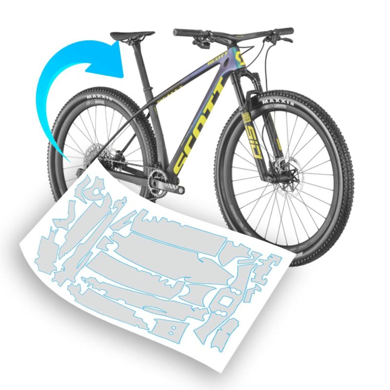 Pellicola protettiva telaio per bici Scott Scale 910 | 920 | 925 | 930 | 940 | Contessa 910 | Contessa 920 | RC Team | RC 900 Team  2019 - 2022 29 Carbon 