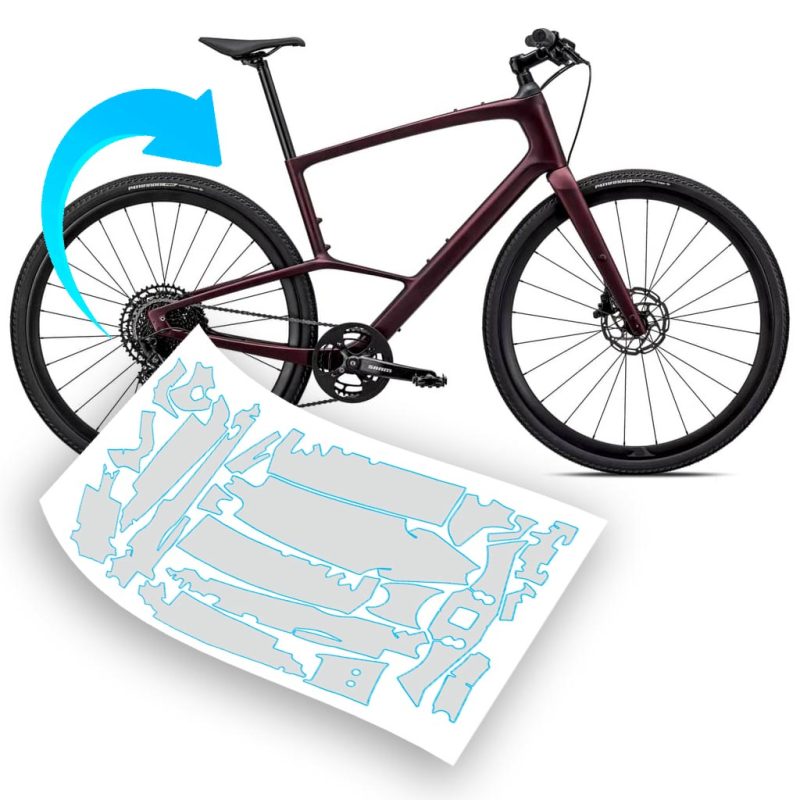 Pellicola protettiva telaio per bici Specialized Sirrus X 5.0 | 6.0 2023 - 2024 700 Carbon