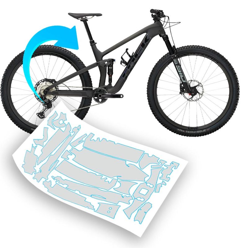 Pellicola protettiva telaio per bici Trek Top Fuel 9.7 | 9.8 | 9.9 | C Frameset 2022 - 2024 29 Carbon