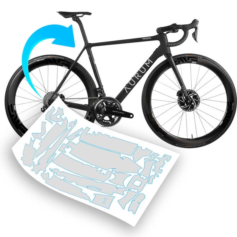 Pellicola protettiva telaio per bici Aurum Magma  2020 - 2024 700 Carbon