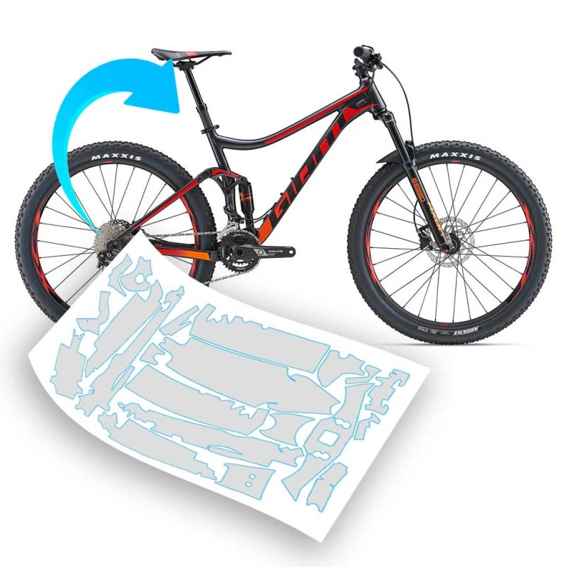 Pellicola protettiva telaio per bici Giant Stance Base Model | 2 | 1 2019 - 2023 27 Alloy