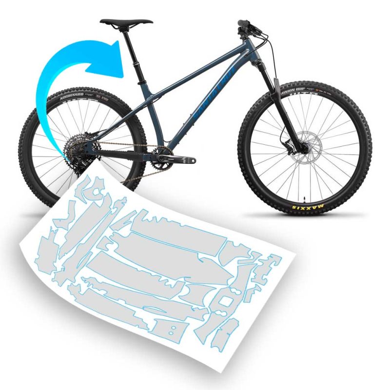 Pellicola protettiva telaio per bici Santa Cruz Chameleon 2017 - 2021 29/27+ Alloy